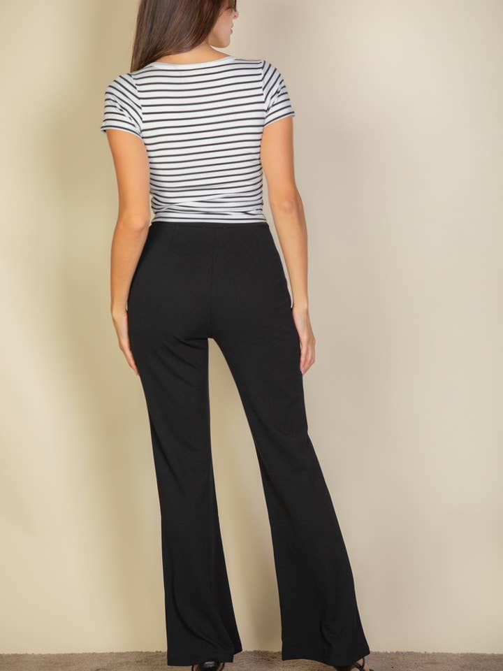 CAPELLA APPAREL - Wholesale Pants - Women's - High Waist Stretch Crepe Flare Pants2