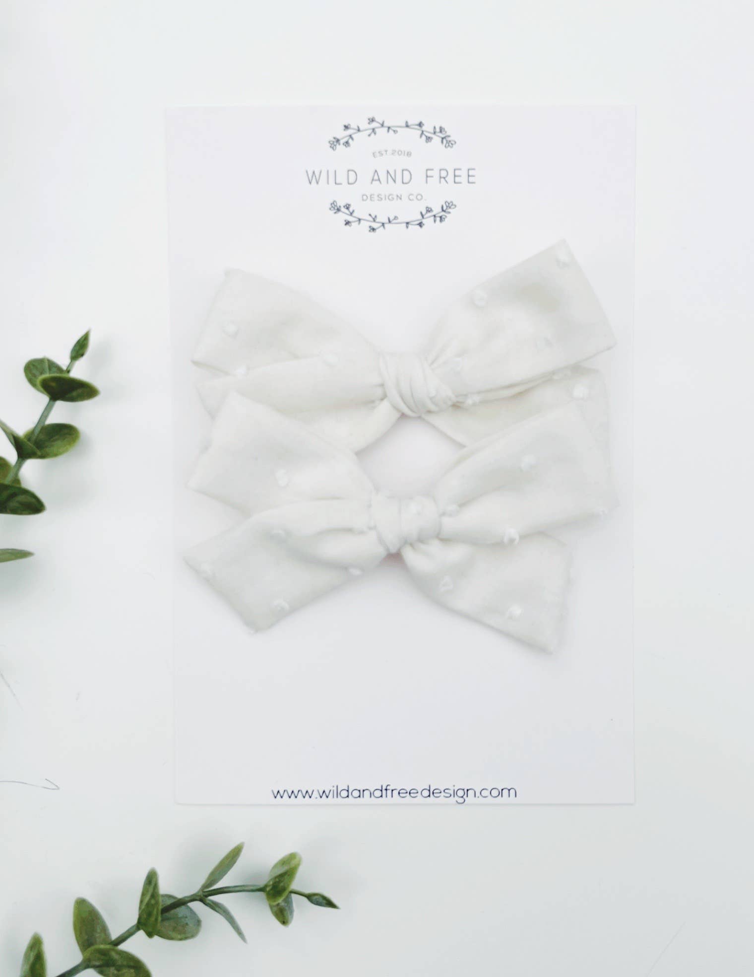 Wild and Free Design Co. – wholesale Hårrosett - Barn – Neutral Pitail Bow set6