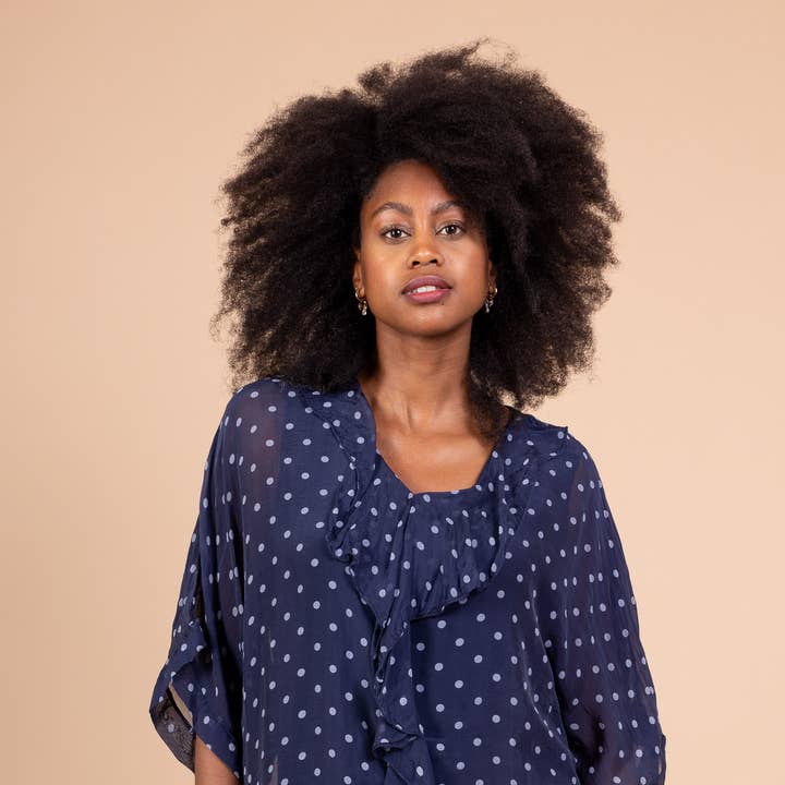 Silk polka dot top 50525 and other Purchase Wholesale silk top. Free Returns & Net 60 Terms on Faire trending on Faire.