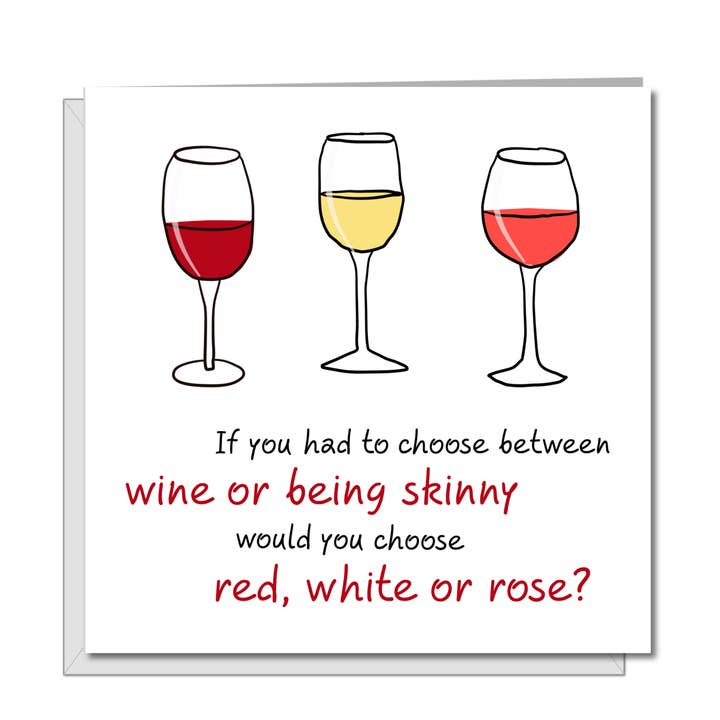 Swizzoo Cards - Wholesale Birthday Card - Funny Birthday card for Wine Lover - Mum Mom Girlfriend or Girl Friend - Friendship Any occasion Card. Funny humorous fun - red white rose