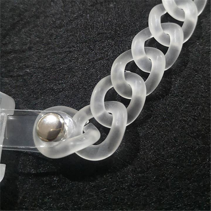 Clear Buckle Acrylic Chain Necklace N4633 for wholesale on Faire7