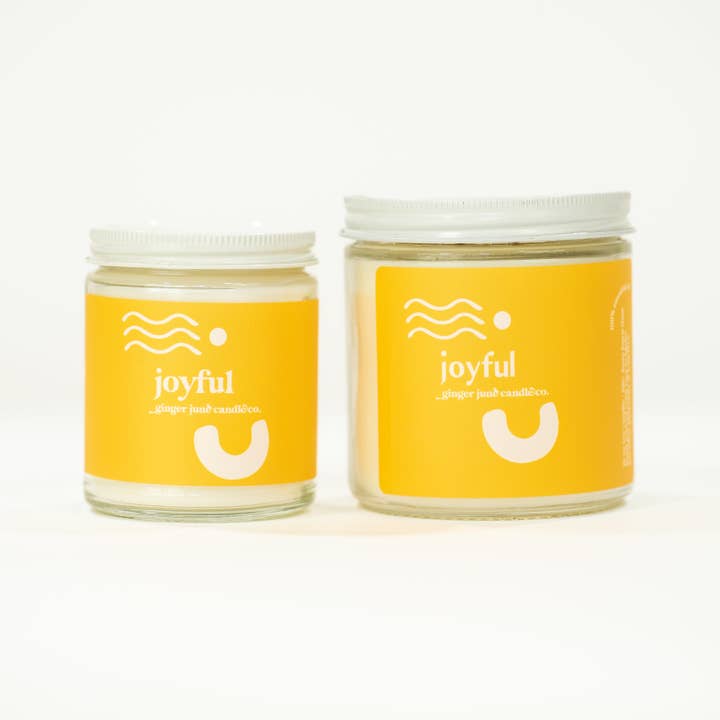 Ginger June Candle Co. - Wholesale Jar/Filled Candle - joyful • contour collection • 100% essential oil soy candle