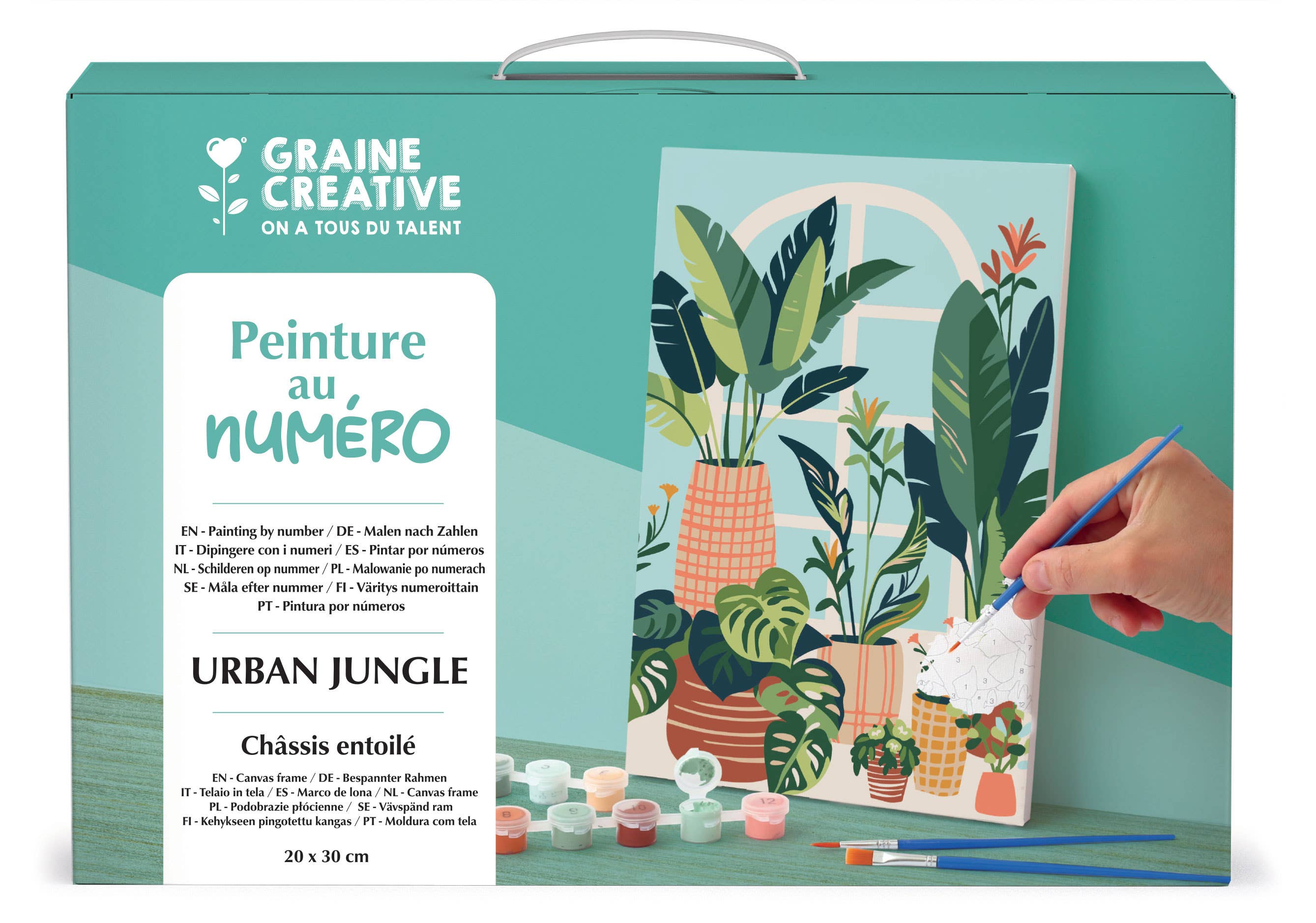 Graine Créative - Vente Kit de bricolage - PEINTURE AU NUMERO 30x20 URBAN JUNGLE2