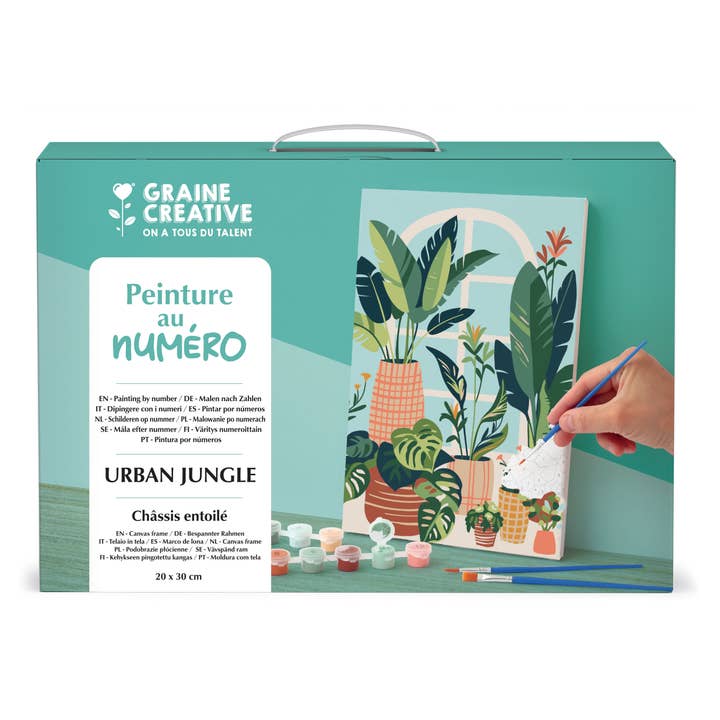 Graine Créative - Wholesale DIY Craft Kit - PAINT BY NUMBER 20 x 30 – URBAN JUNGLE2
