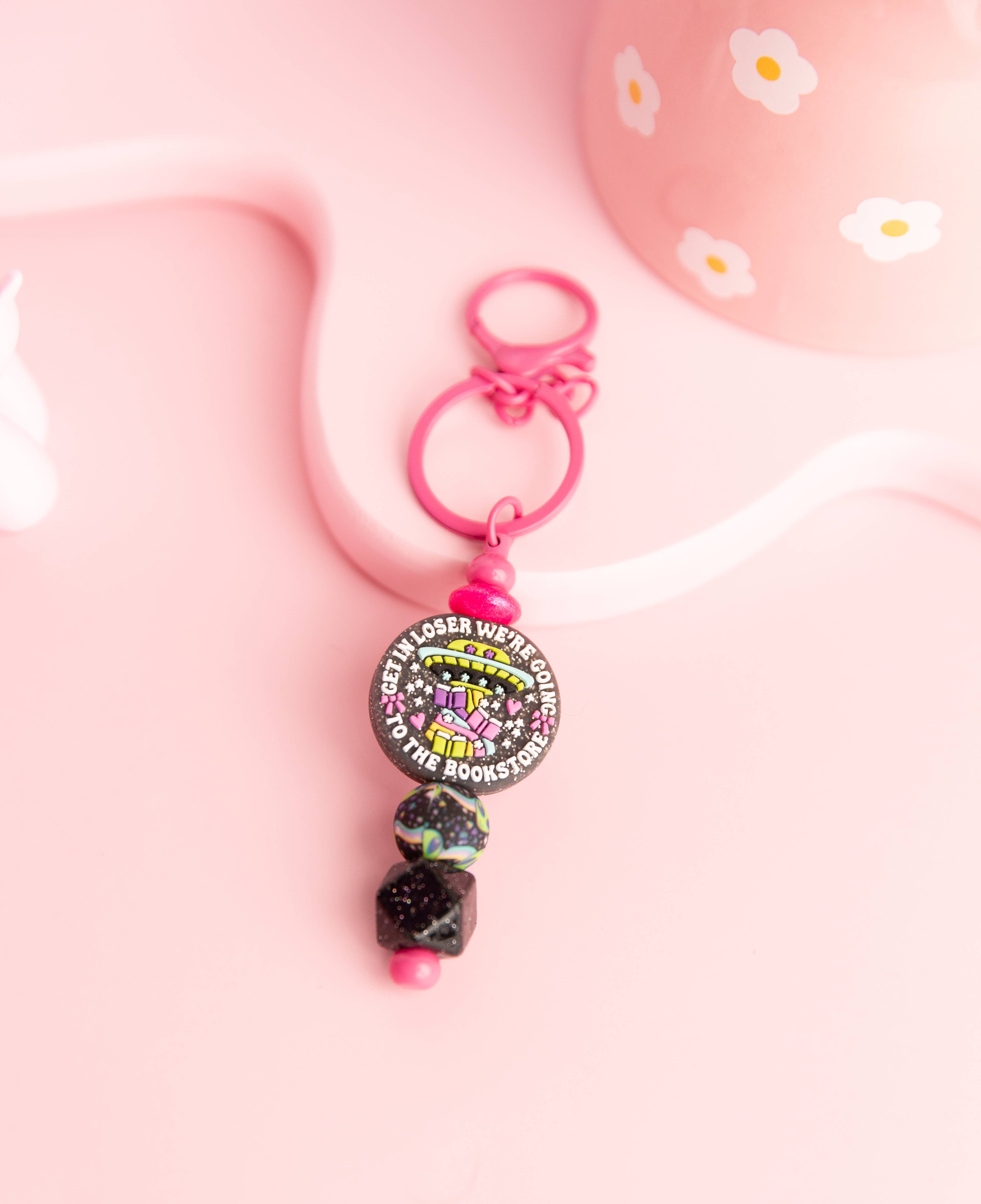 The Blush Hut - Wholesale Keychain - Women's - Get in Loser Keychain – Book Lover Accessory3