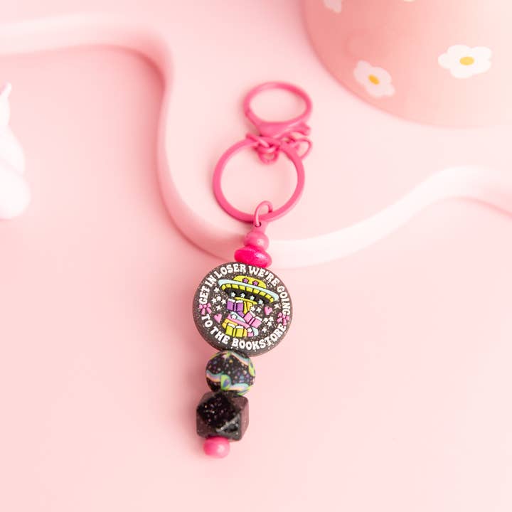 The Blush Hut - Wholesale Keychain - Women's - Get in Loser Keychain – Book Lover Accessory3