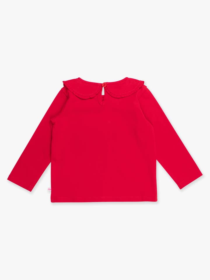 Girls Red Ruffle Peter Pan Collar Long Sleeve Knit Top
for wholesale on Faire6