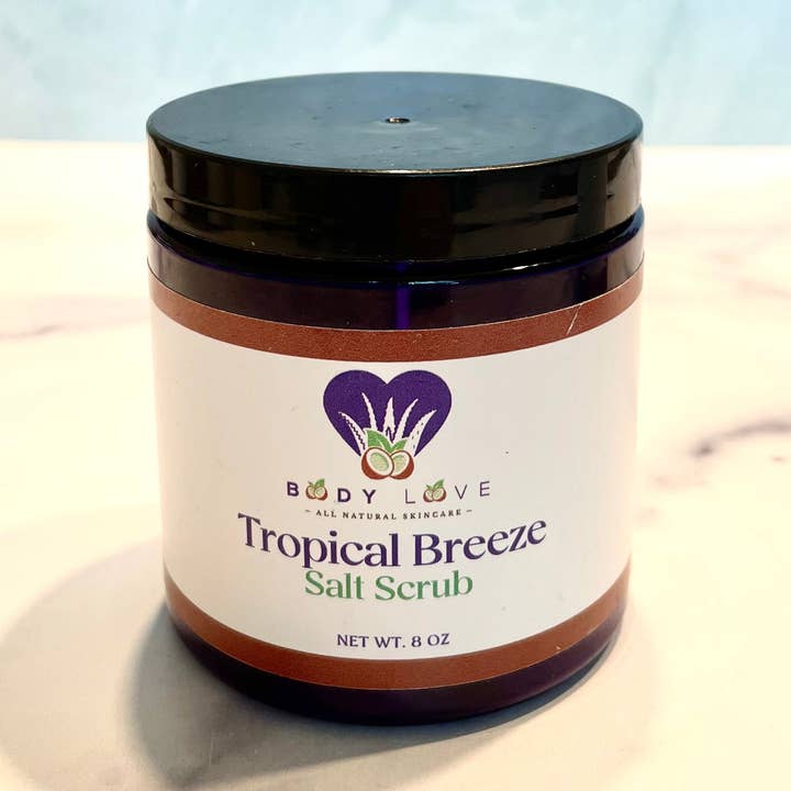 Tropical Breeze Salt Scrub for wholesale by Body Love
