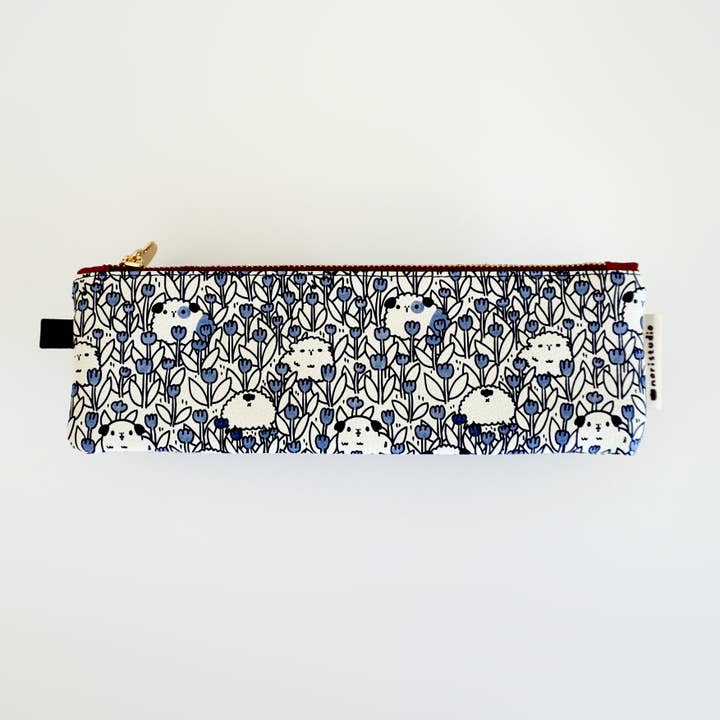 Noristudio Guinea Pigs and Tulips Zipper Pencil Pouch for wholesale by Noristudio