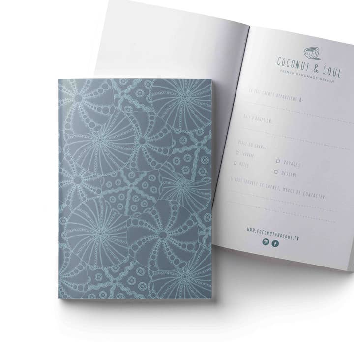 Caderno de Ouriço Psicodélico A5 por atacado de Coconut & Soul