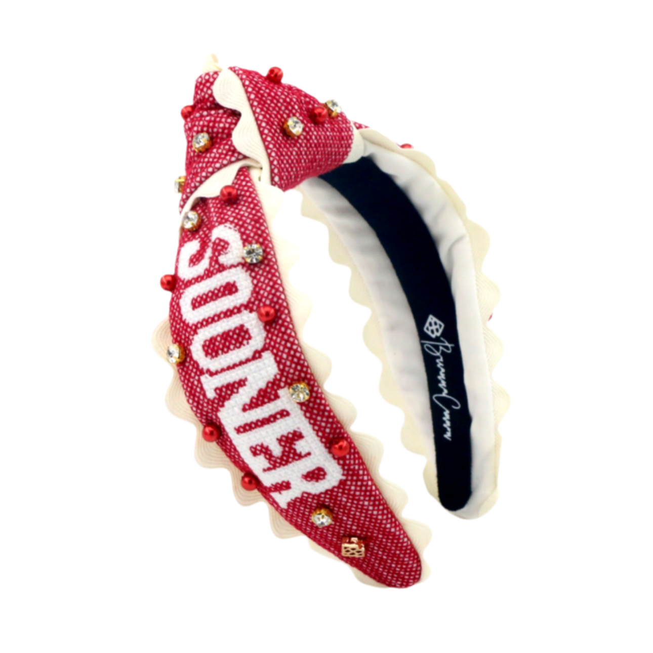 Brianna Cannon – wholesale Pannband - Barn – Oklahoma Barnstorlek BOOMER SOONER Korsstygn Hårband0