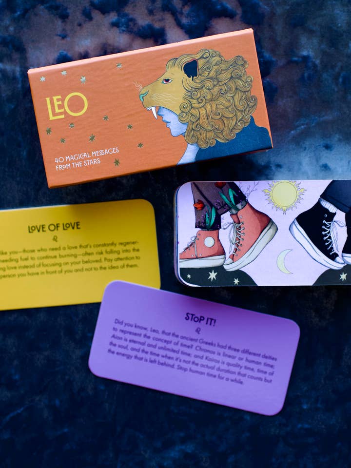Leo Pocket Zodiac Cards: 40 Magical Messages for wholesale by Red Wheel/Weiser LLC