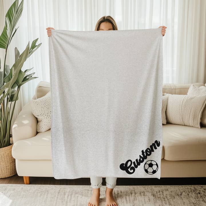 Nobullwoman Apparel - Vente Plaids - Couverture personnalisée en texte, pour équipes sportives, votre ville ou station balnéaire