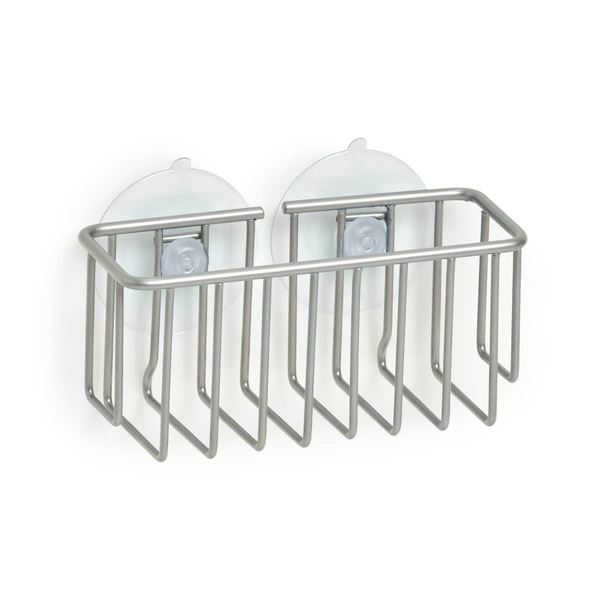silver Sponge holder with suction cups, metal for wholesale on Faire1