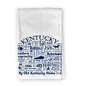 Kentucky State Map Kitchen/tea Towel 