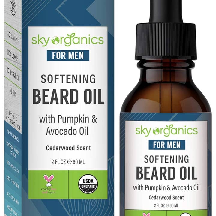 Organic Softening Beard Oil for Face, Cedarwood - 2 fl.oz for wholesale by Innovarix