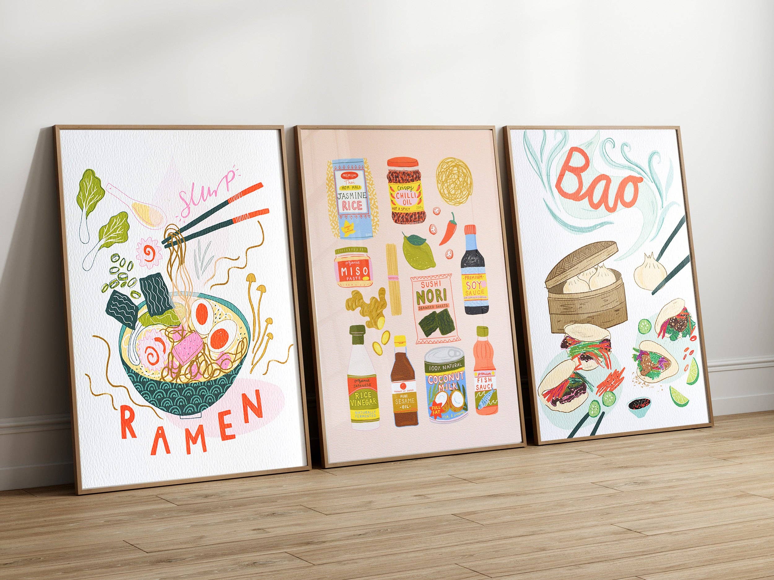 Laura Barnes Wholesale Ltd – wholesale Art print – Asian ingredients Art Print3