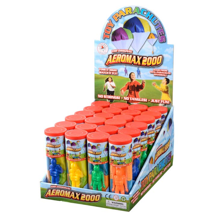 Aeromax Toys – Großhandel Spielzeugset – Kinder – Aeromax 2000 Spielzeug-Fallschirm ohne Verheddern