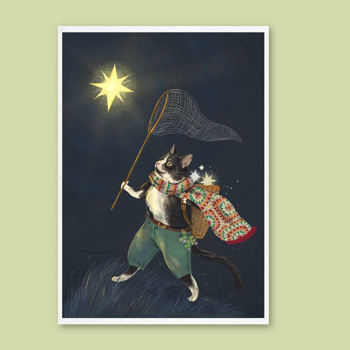 Art Print - On To The Next Life - Sweet illustration, wall art for wholesale by Anna Seed Art