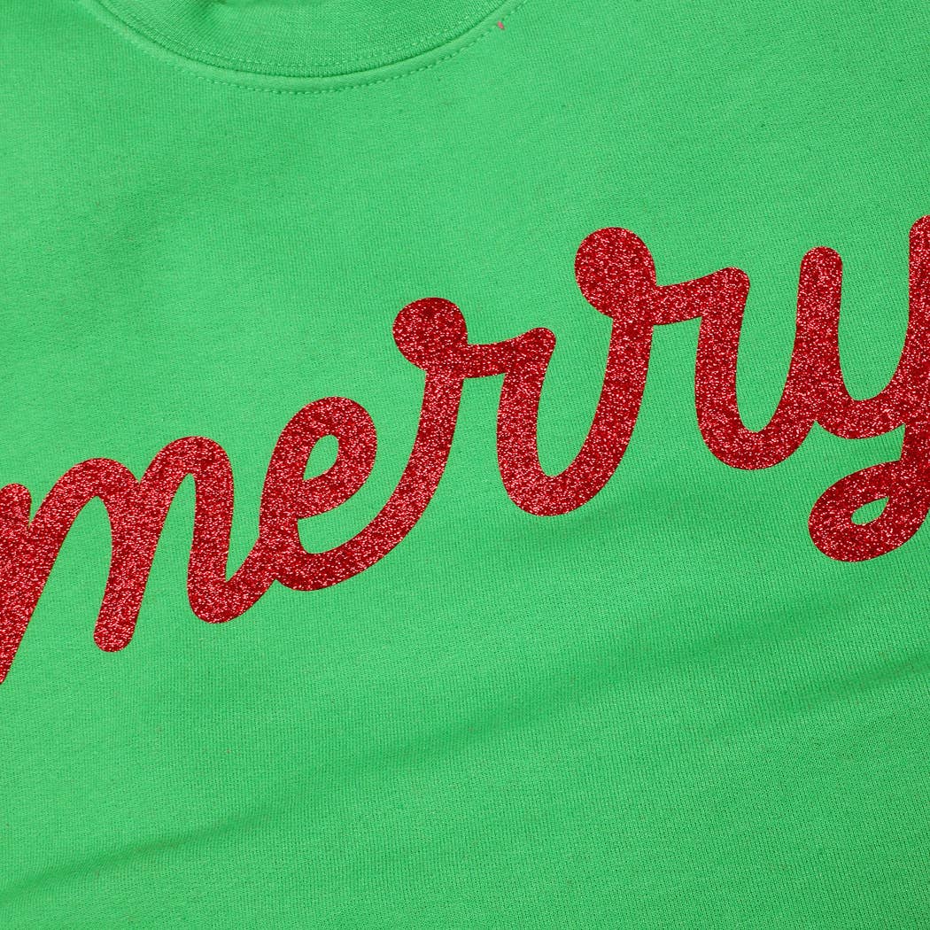 Fashion City - Vendita all'ingrosso Felpa - Donna - Camicia in pile con logo glitterato Merry Typography14