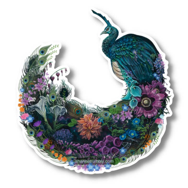 Autocollant paon pour la vente par Shanna Trumbly