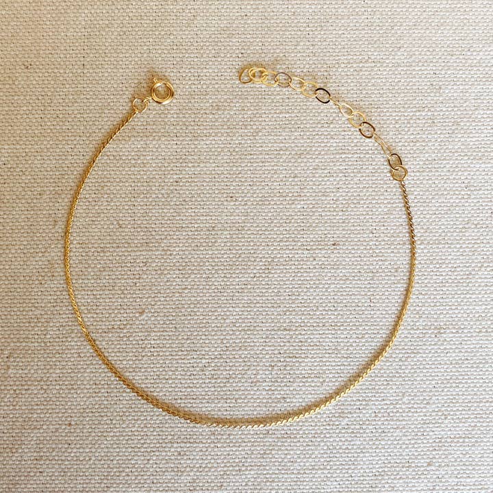 18k Gold Filled Delicate Anklet for wholesale by GoldFi