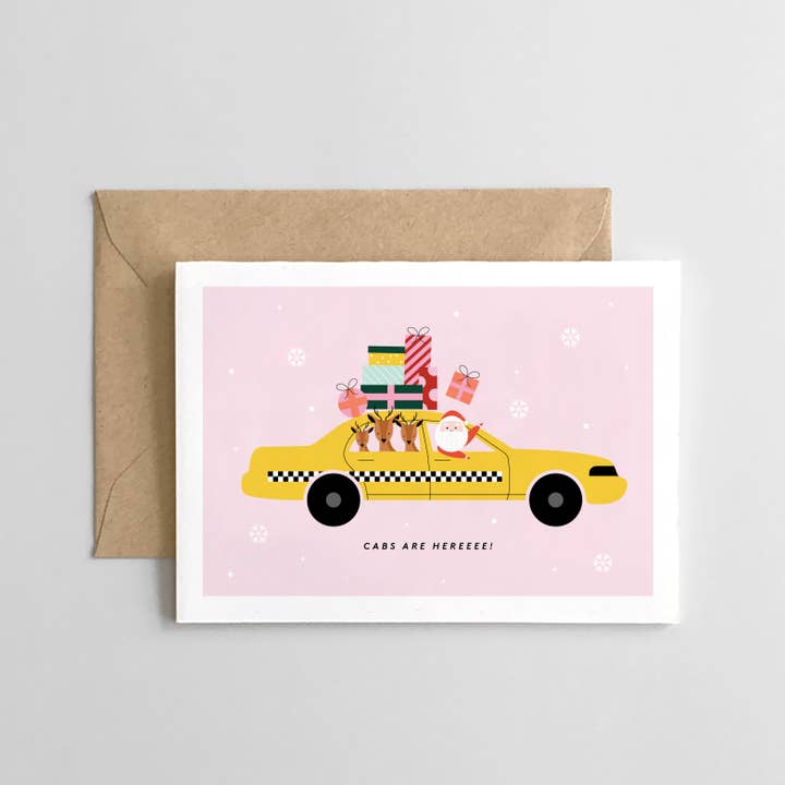 Spaghetti & Meatballs - Wholesale Christmas Card - Cabs are Hereeeeee -
NYC Taxi