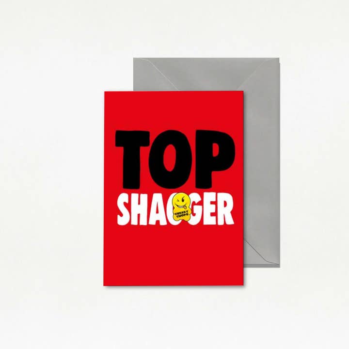 Cheeky Chops Cards & Wanky Candles – wholesale Valentine's Day card – Funny Top Shagger Valentine's Day Card