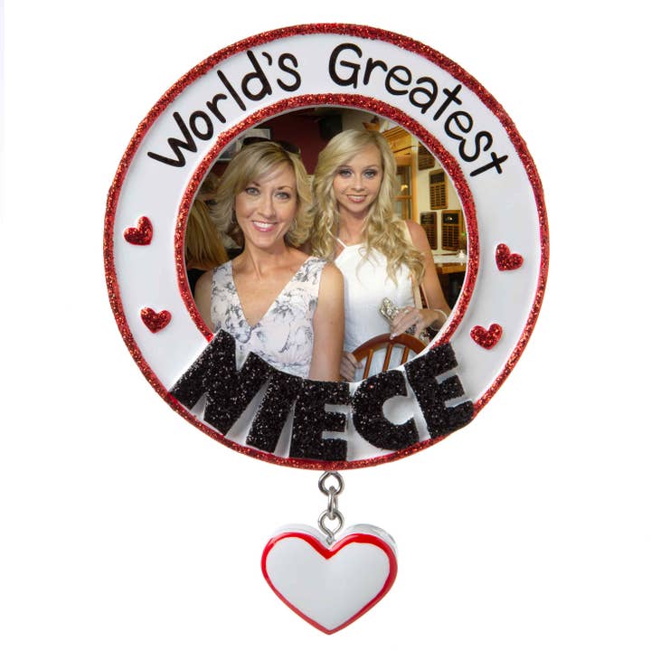 World's Greatest Niece Picture Frame Personalized Ornament for wholesale by PolarX Ornaments