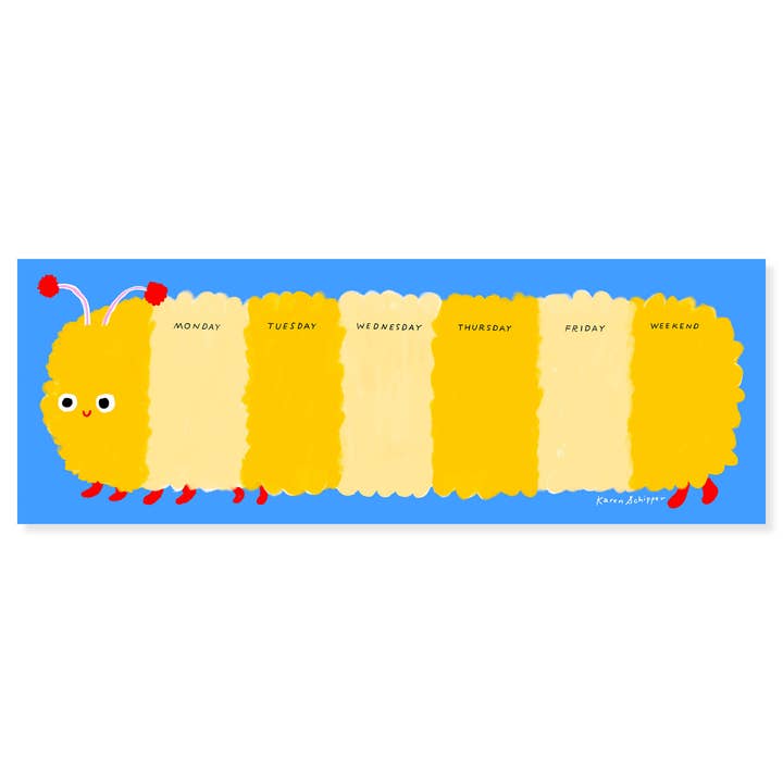 Karen Schipper - Wholesale Notepad - Collin Caterpillar Weekly Desk Planner – Cute Planner Pad