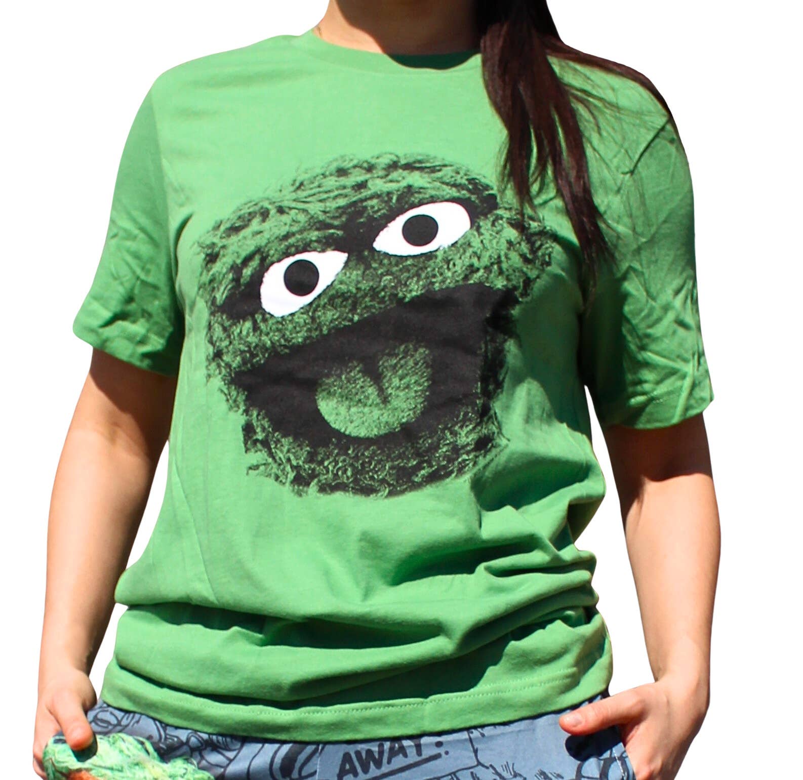 BRIEF INSANITY - Wholesale Screen Printed T-Shirt - Unisex - Sesame Street Oscar The Grouch Shirt1