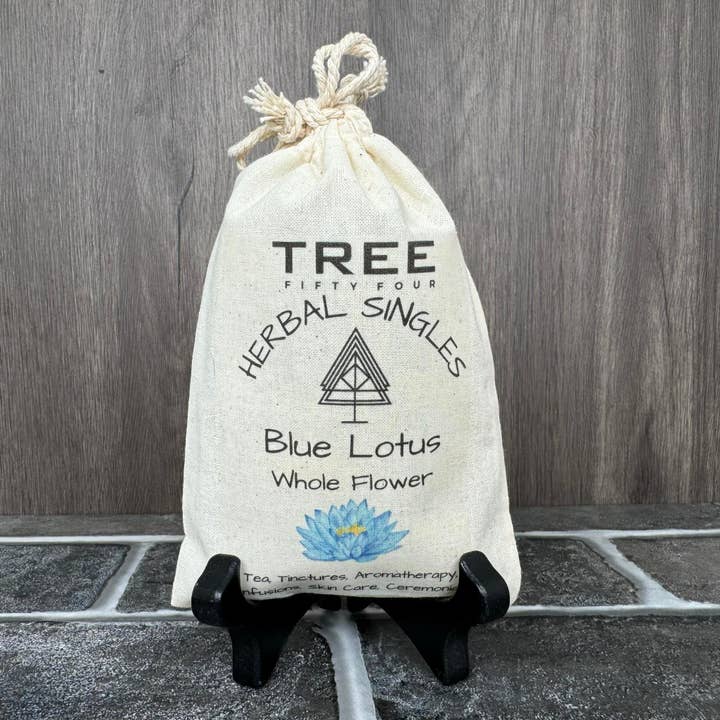 Tree Fifty Four – Großhandel Loser Tee – Blauer Lotus, ganze Blume im Beutel mit Kordelzug, organisch