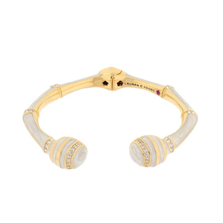 Bamboo Striped Bangle for wholesale by Lauren G Adams
