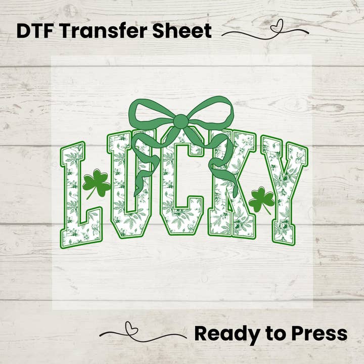 Lucky Chinoiserie DTF Transfer for wholesale by Enchanted Island Prints