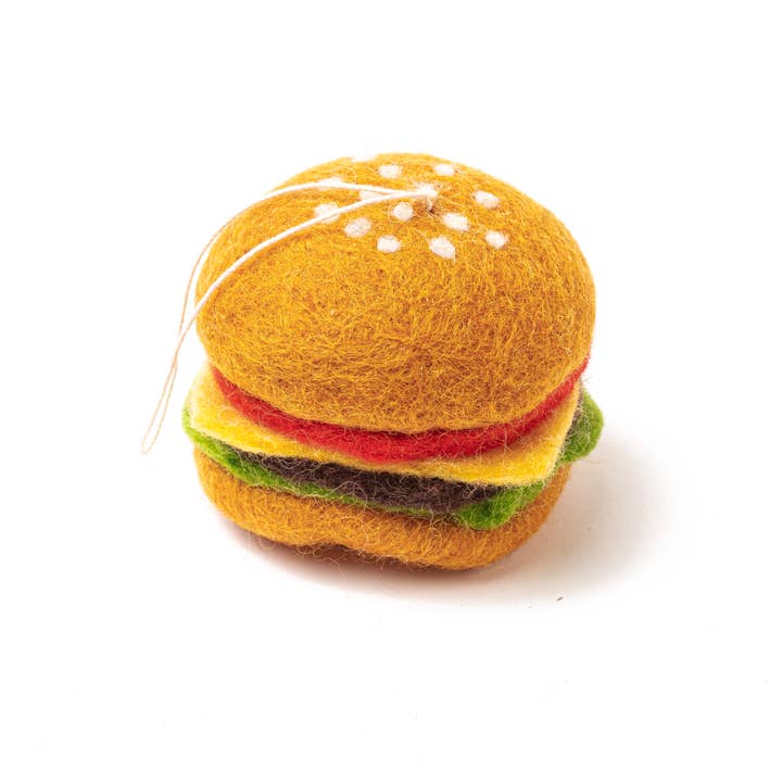 Global Goods Partners - Wholesale Ornament - Felt Burger Ornament1