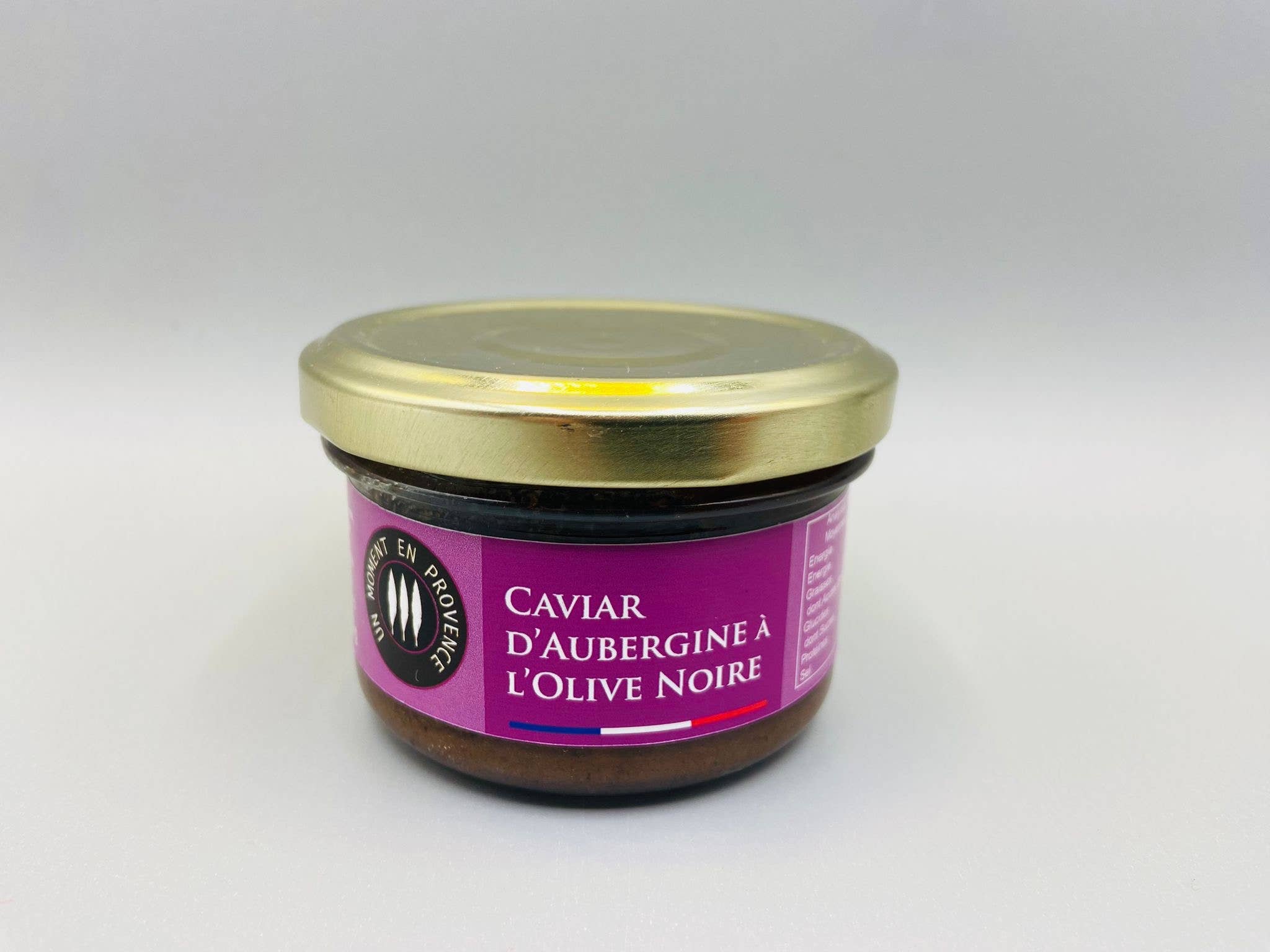 UN MOMENT EN PROVENCE - Venta al por mayor Tapenade - Caviar de berenjena con aceitunas negras Baronnies en tarro de 90 g 🌍🍆1