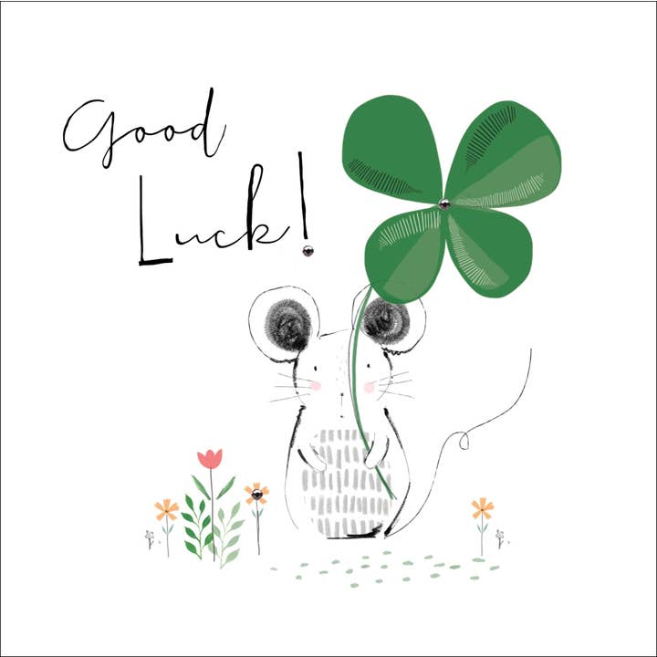 Good Luck! Handmade Greeting Card for wholesale by The Handcrafted Card Company