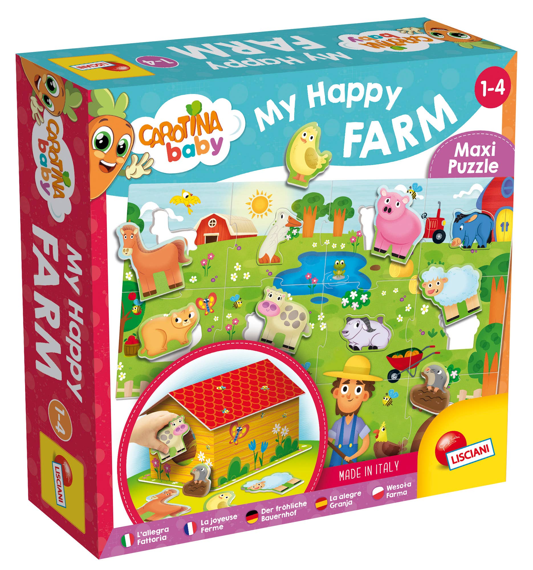 Lisciani - Vente Puzzle – enfant - Carotina Baby - Ma ferme joyeuse0