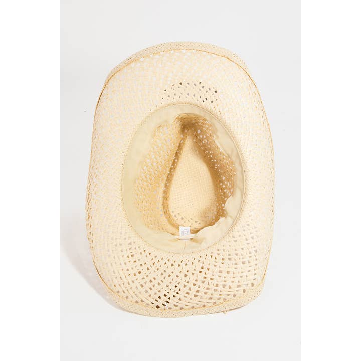 Collections by Fame Accessories – Großhandel Fedora-Hut – Damen – Strohgeflecht-Schnur Western-Cowboyhut7