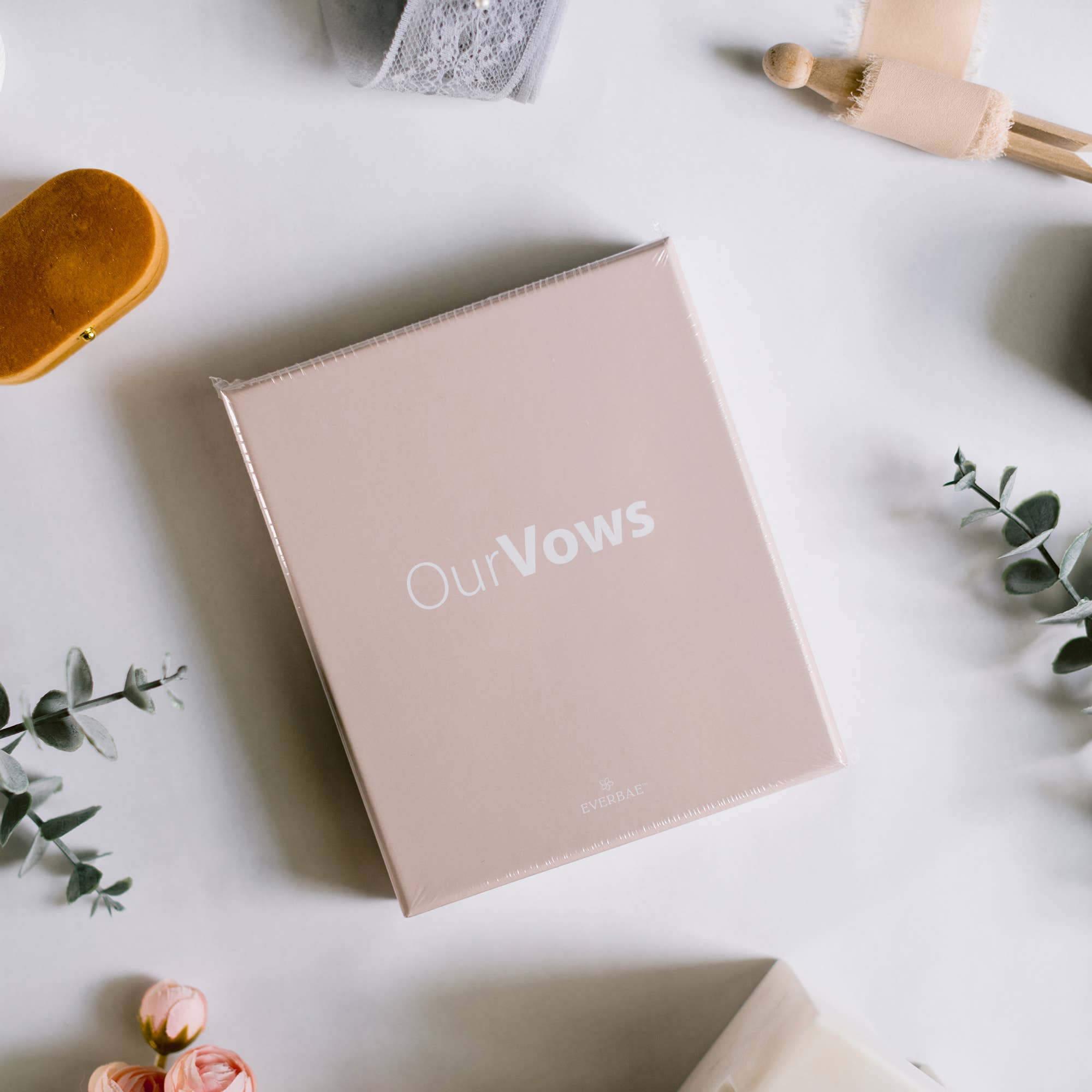 Everbae - Wholesale Journal/Diary - Velvet Hardcover Wedding Vow Books with Silk Ribbon11