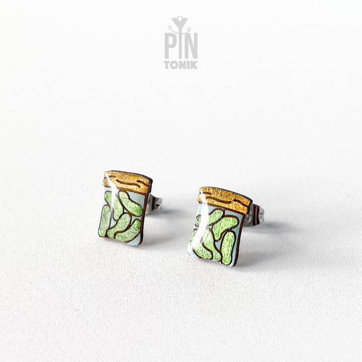 PinTonik - Wholesale Stud/Post Earrings - Pickle Stud Earrings - Weird Food Vegetable Gifts3
