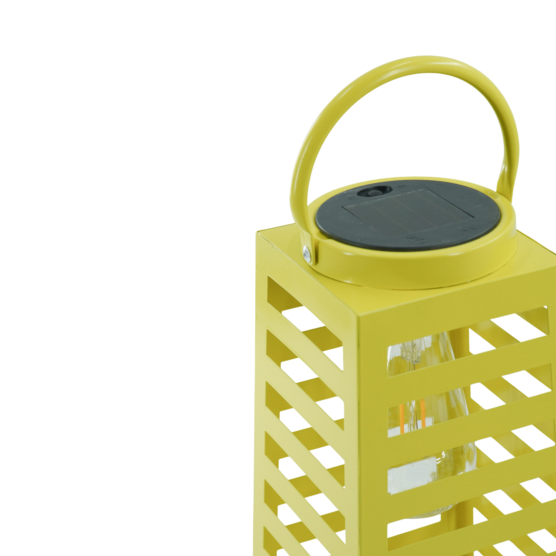 Housevitamin bv - Wholesale Lantern - Lamp- Lantern  - Solar - Metal - Yellow - 14x32,5cm6