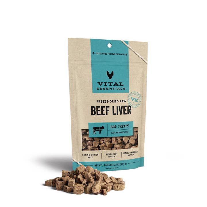 Pet Palette Distribution - Wholesale Pet Treats - Dog - Vital Essentials Beef Liver FD Dog Treats 2.1 oz