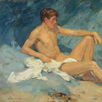 Ein Mann liegt nackt auf Felsen für den Großhandel von Rock Paper Scissors Wall Art