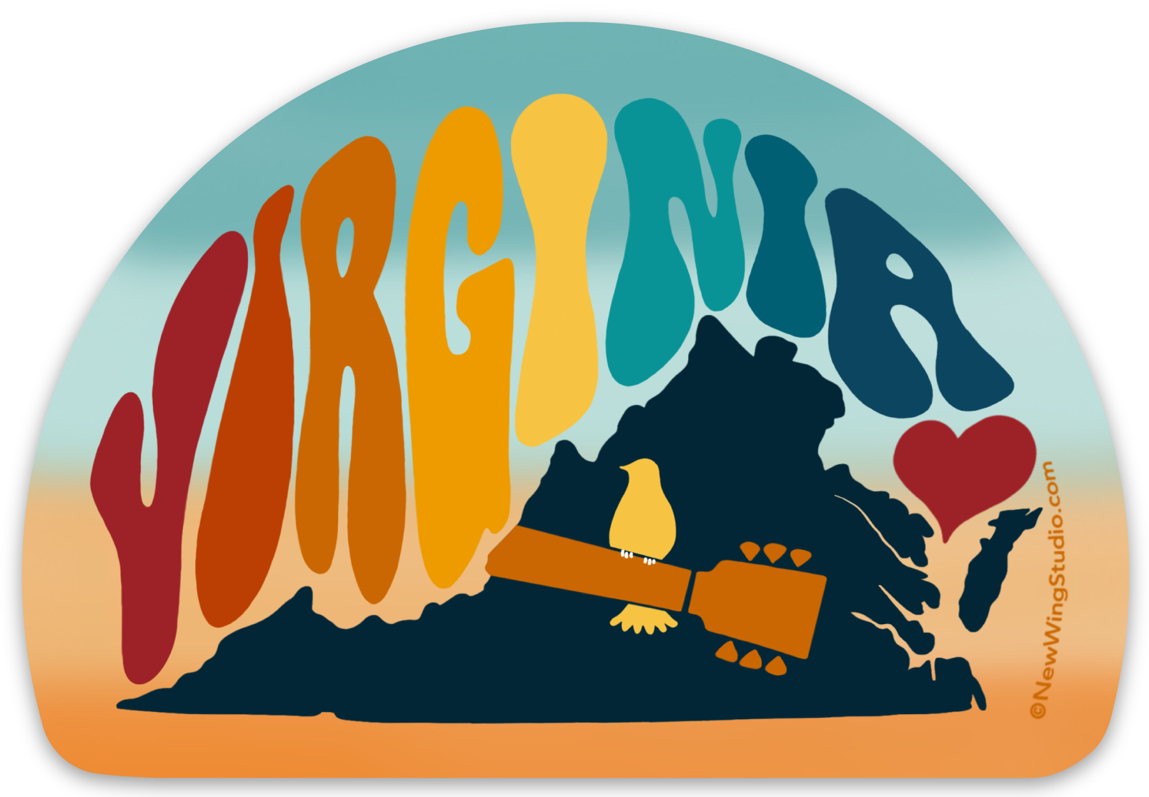 New Wing Studio - Vente Autocollant - AUTOCOLLANTS Virginia Vibe7