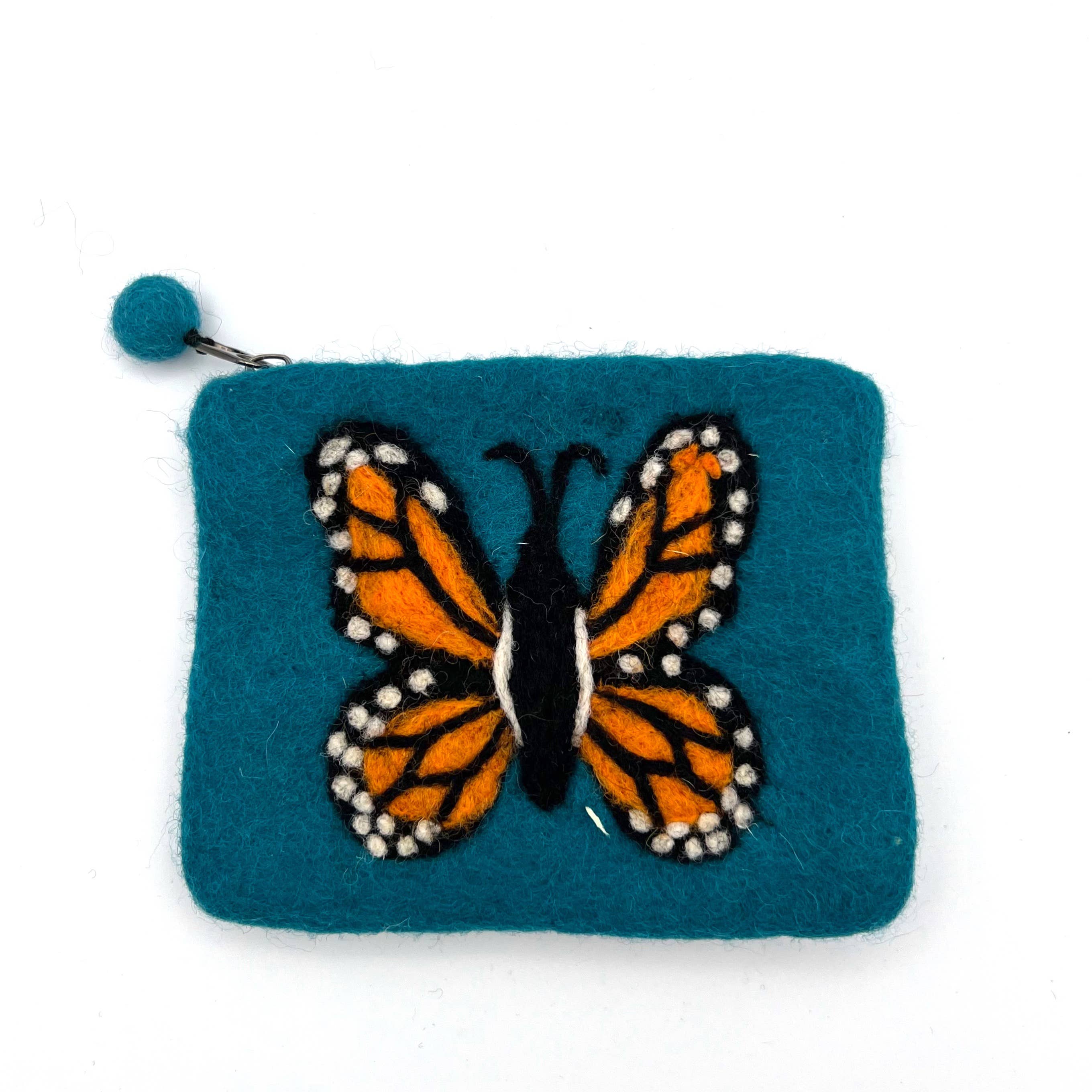 Women of the Cloud Forest - Wholesale Coin Purse - Women's - Monarch Butterfly Felt Coin Purse4