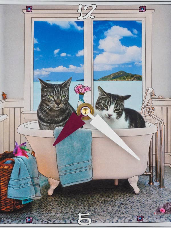 Rio & Maverick, reloj de collage personalizado para venta al por mayor de Lea Alboher