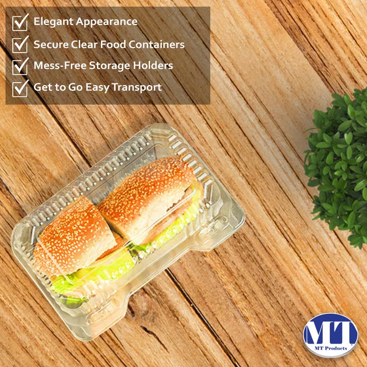 MT Products - Wholesale Food Storage Container - MT Products Plastic Loaf Containers with Hinged Lid4