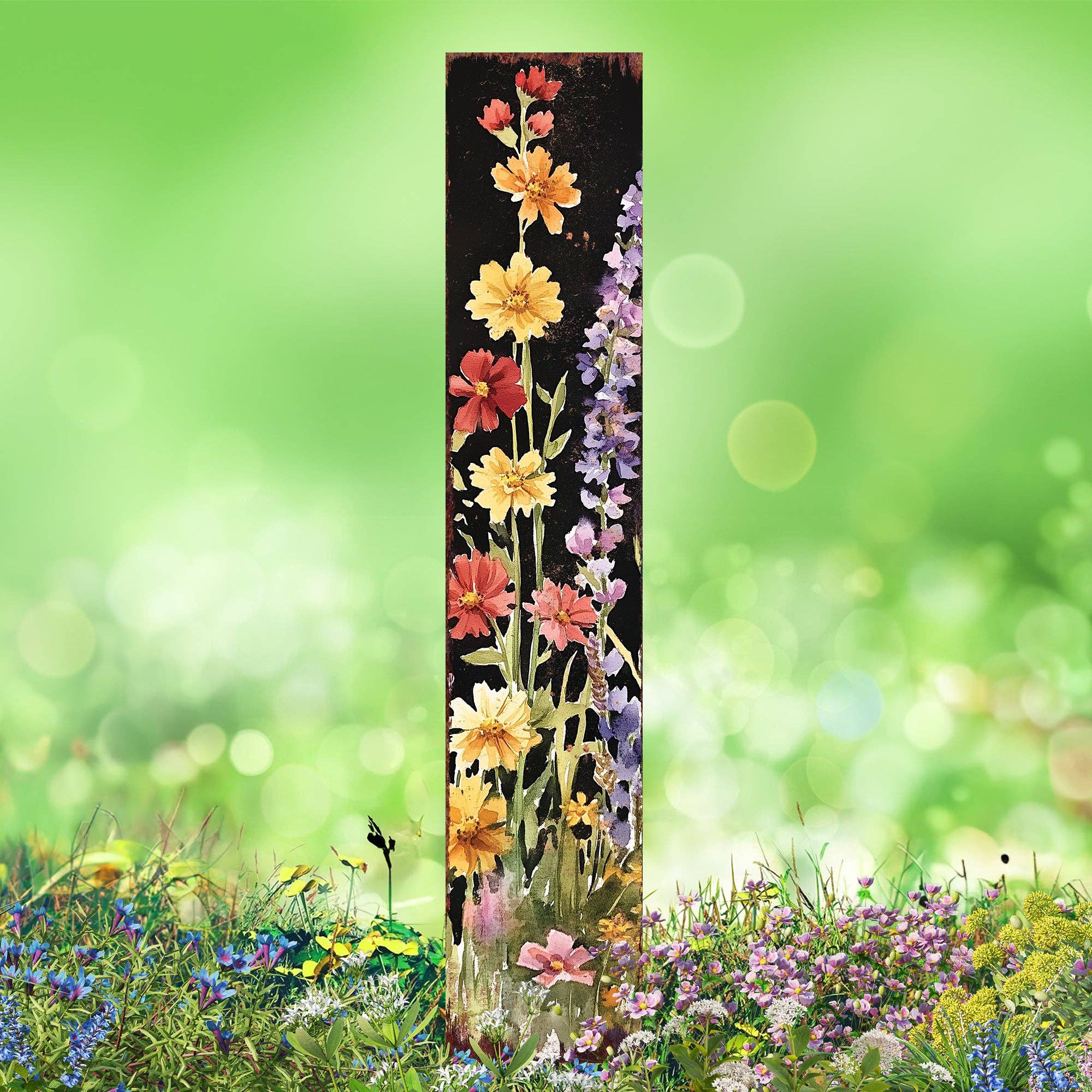 TX USA Corporation - Wholesale Tuin/gazongrondpennen/pinnen - Zomer Wilde Bloementuin Steker – Rustieke Bloemrijke Tuindecoratie | UV Geprint6