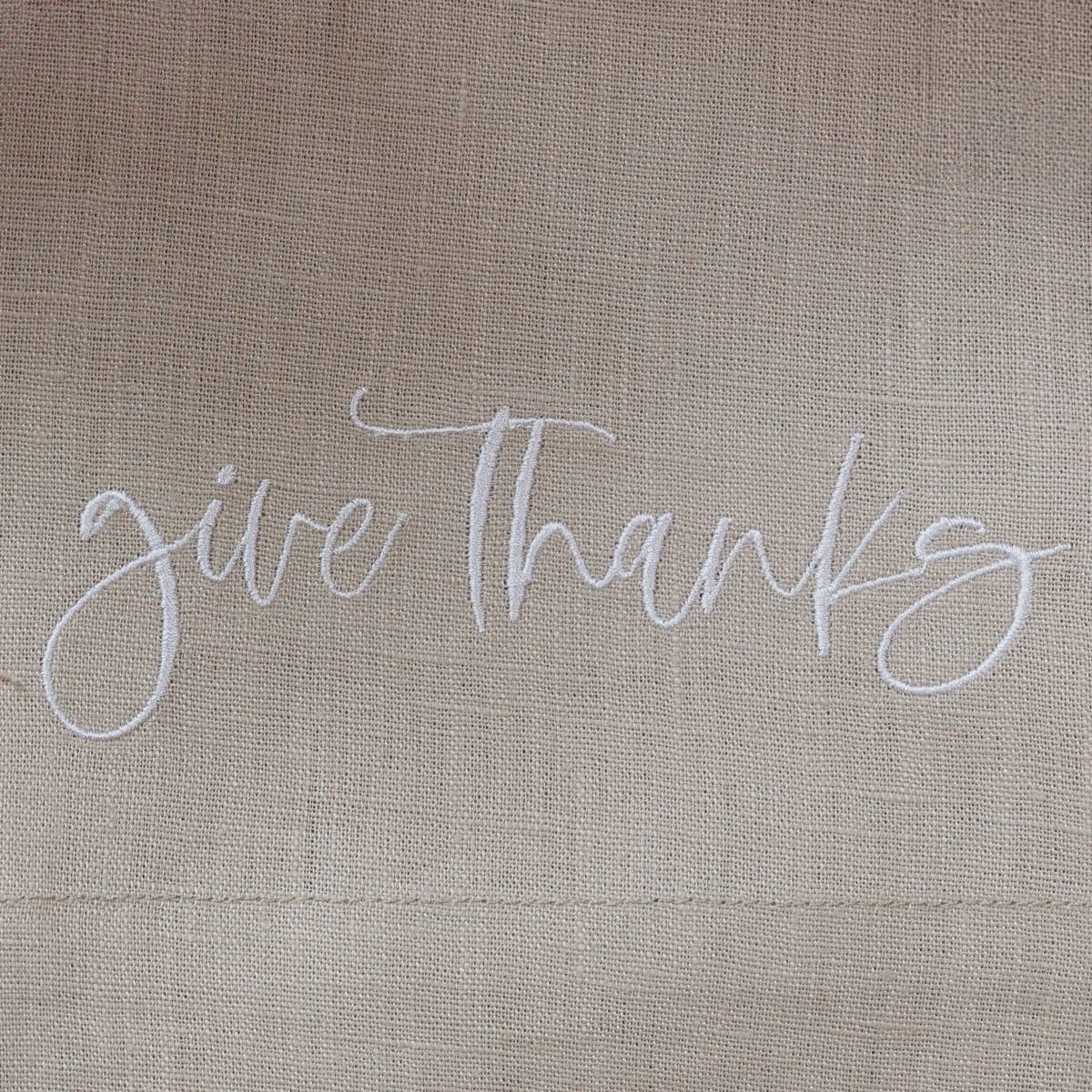 Soft Flax Give Thanks Towel for wholesale on Faire4